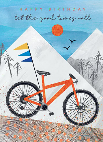 Biking Birthday Card