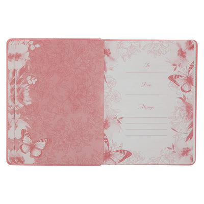 Live Free Pink Faux Leather Devotional