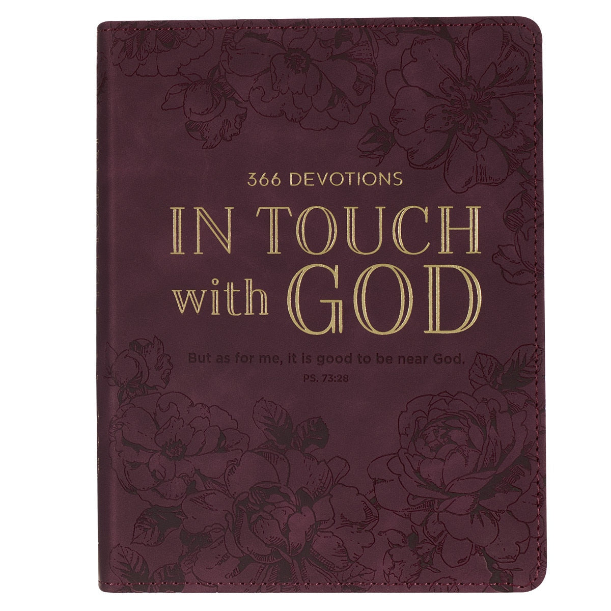 In Touch with God Maroon Faux Leather Devotional