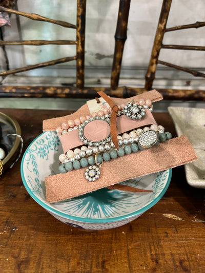 Upcycled Fashion Stack Bracelets