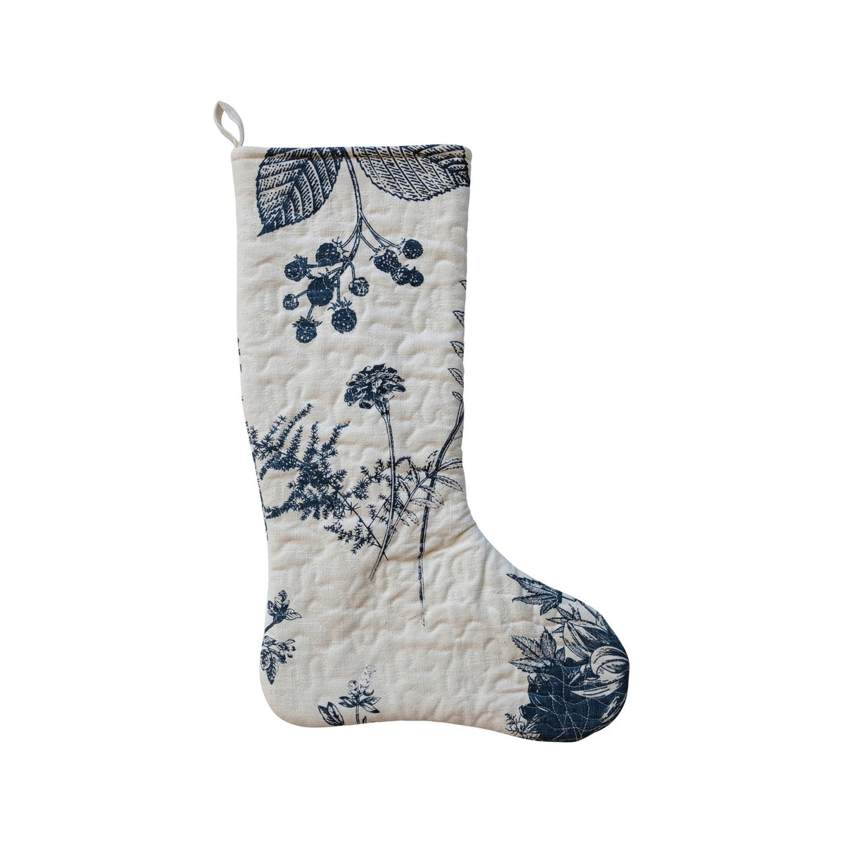 Quilted Cotton Botanical Stocking