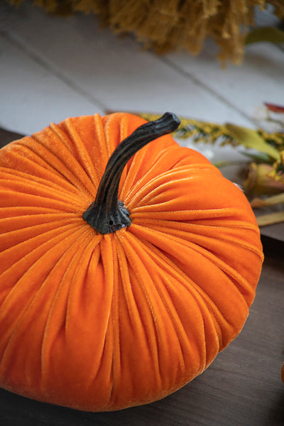 Velvet Weighted Pumpkin-Orange