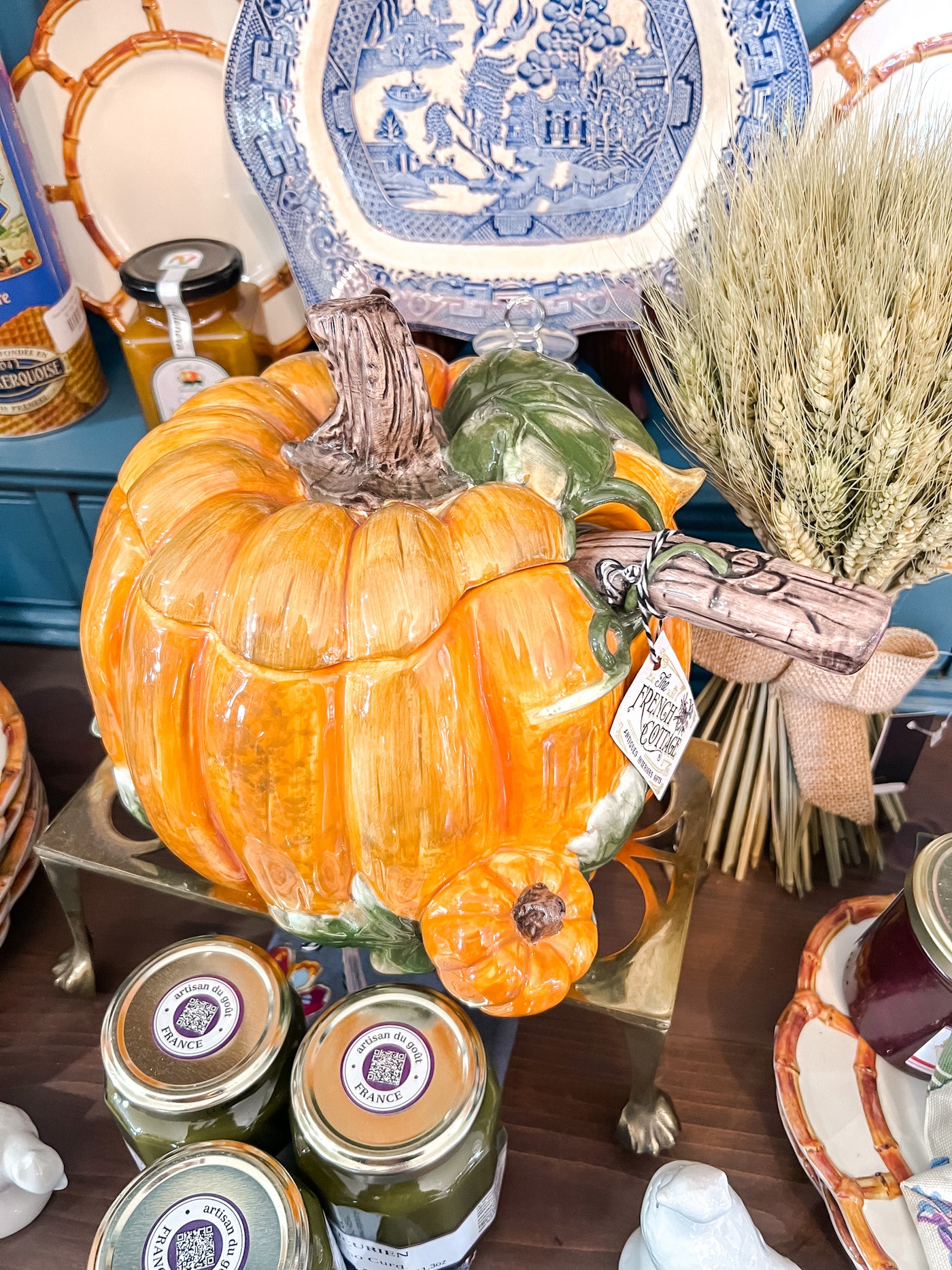 XL Pumpkin Soup Tureen with Ladel