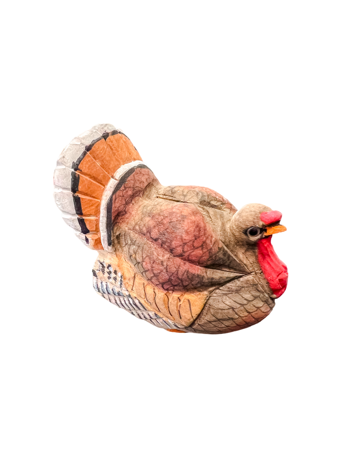 Hand-Carved Wooden Painted Turkey