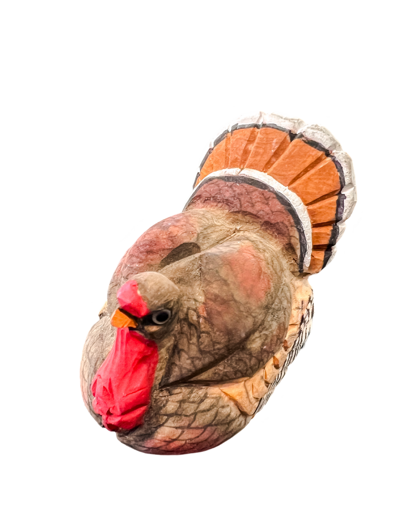 Hand-Carved Wooden Painted Turkey