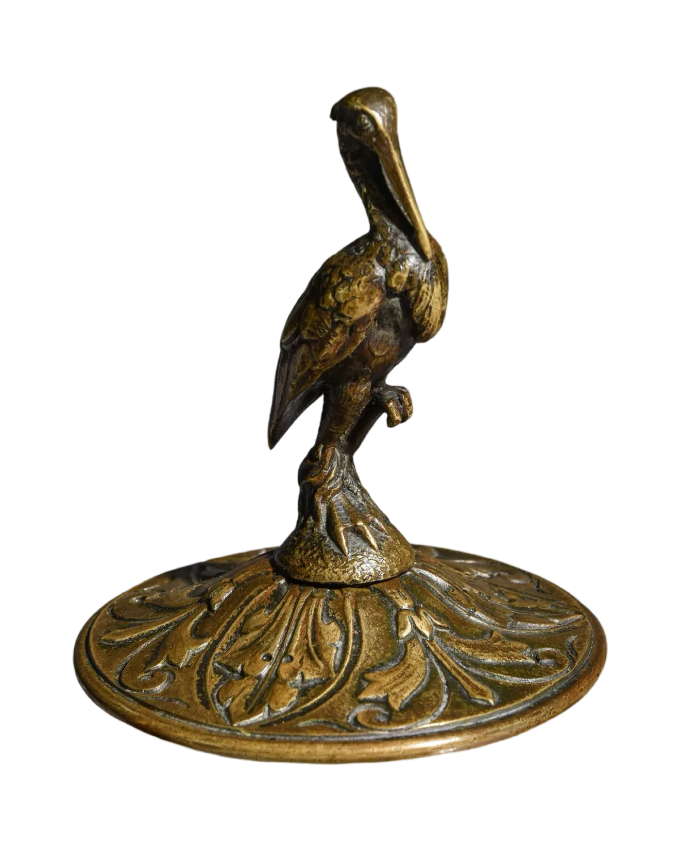 Bronze Crane Figure