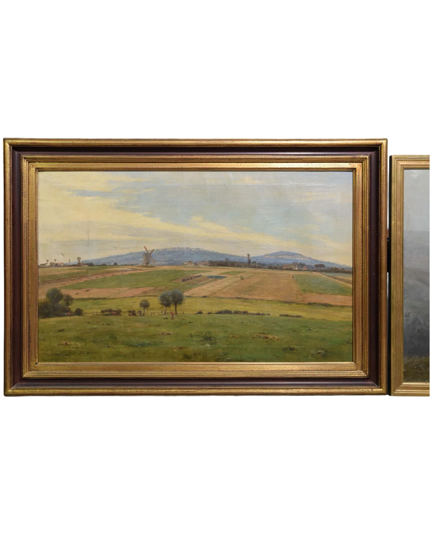 Antique Original Oil Painting on Canvas - Whindmill