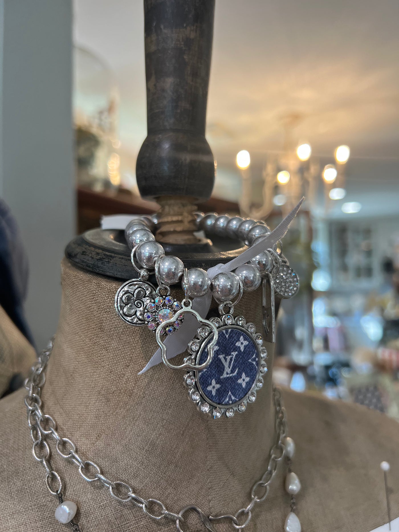 Upcycled Designer Charm Bracelet The French Cottage