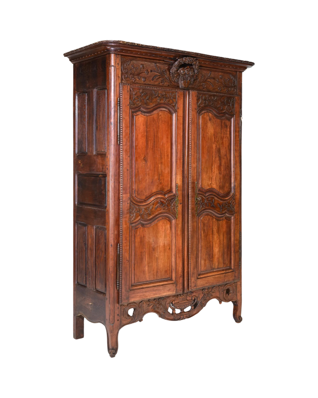 Antique French Oak Marriage Armoire, 19th c.