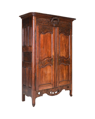 Antique French Oak Marriage Armoire, 19th c.