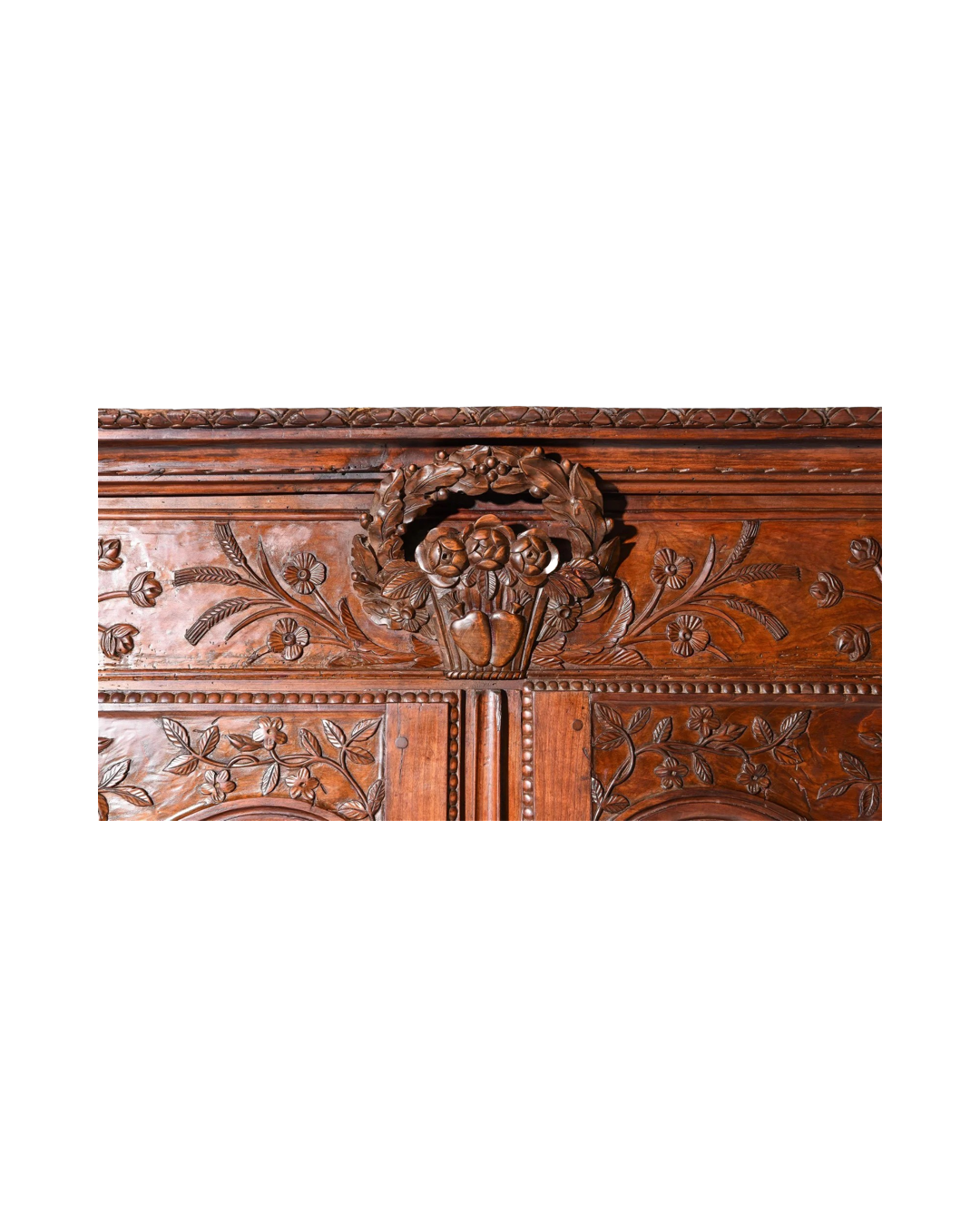 Antique French Oak Marriage Armoire, 19th c.