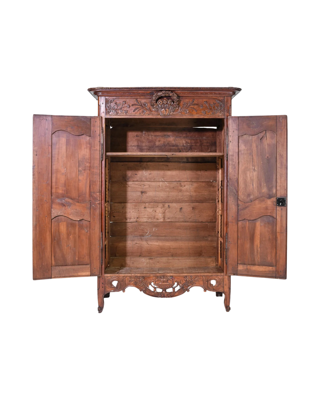 Antique French Oak Marriage Armoire, 19th c.