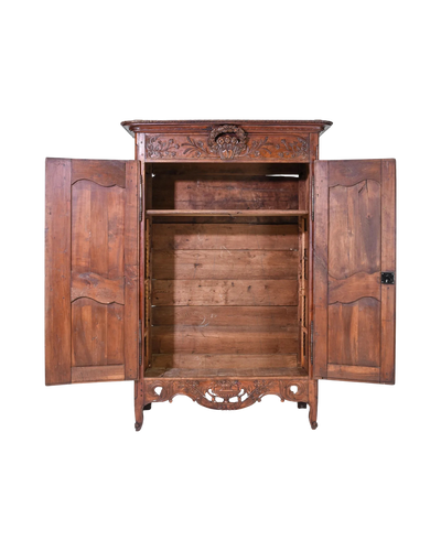 Antique French Oak Marriage Armoire, 19th c.