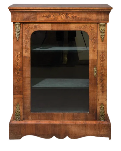 Antique French Walnut Hall Cabinet with Ormolu