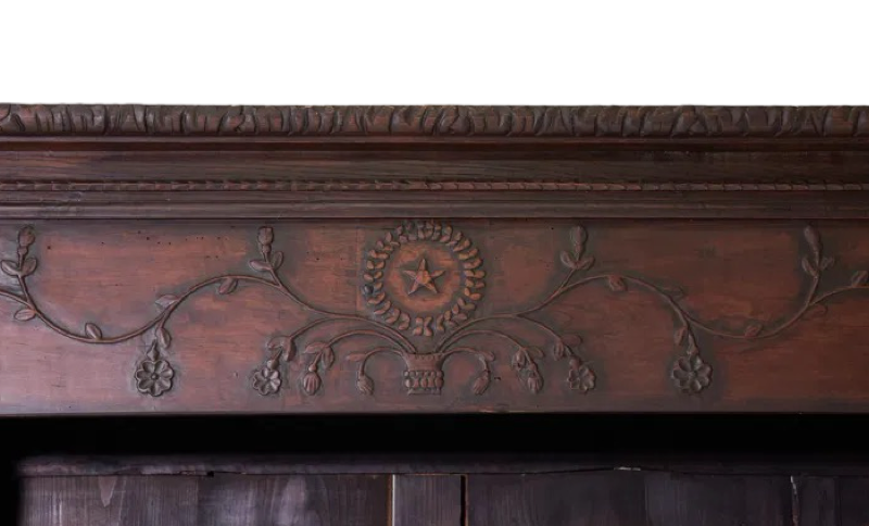 19th Century French Walnut Finely Carved Buffet Deux Corps