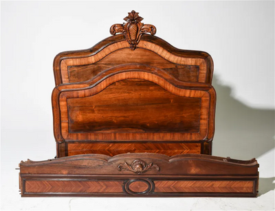 Antique French Napoleon III Mahogany Bed