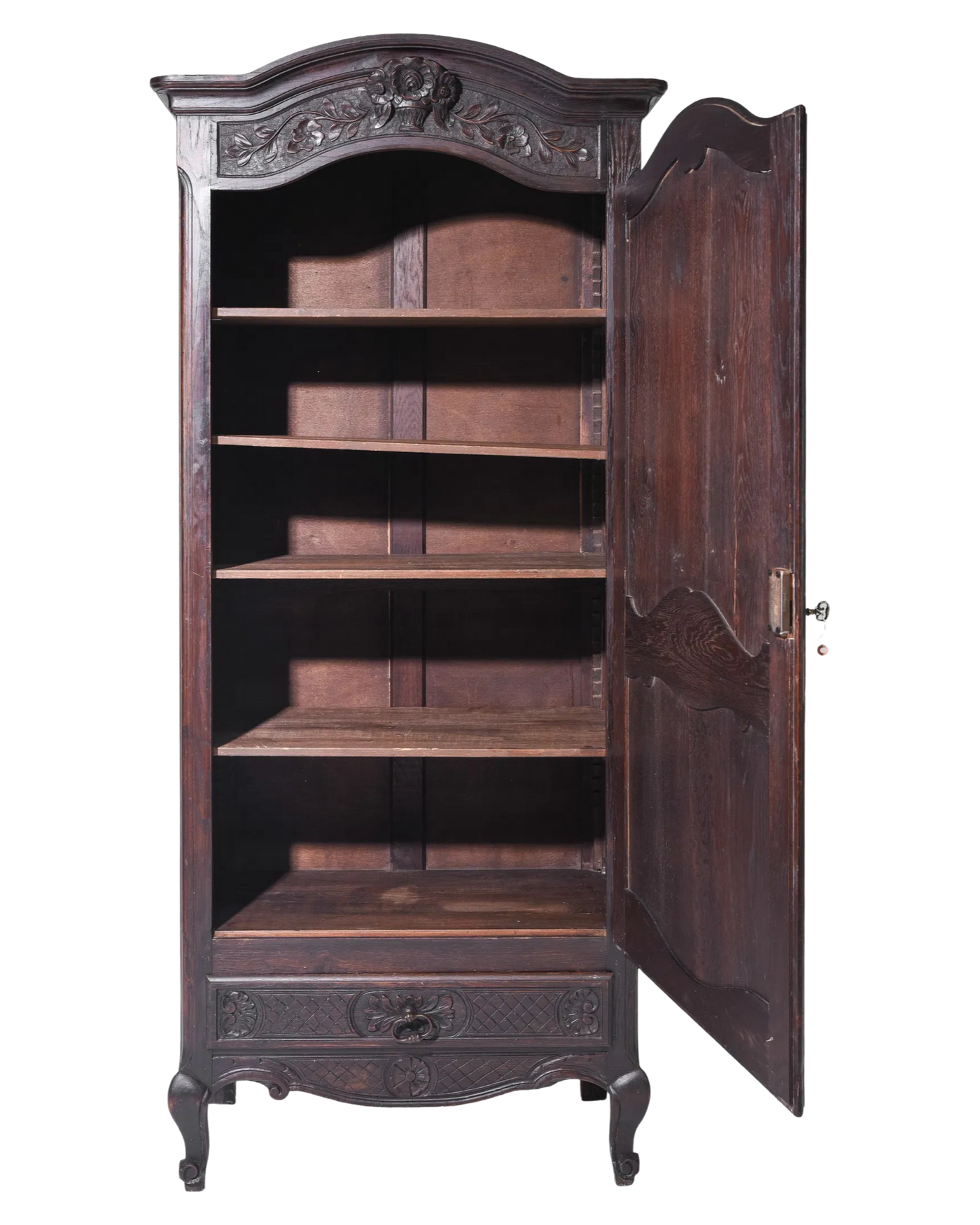 Antique Louis XV Style Oak Bonnetiere c.1920