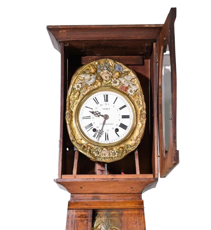 Antique French Tall Case Marriage Clock