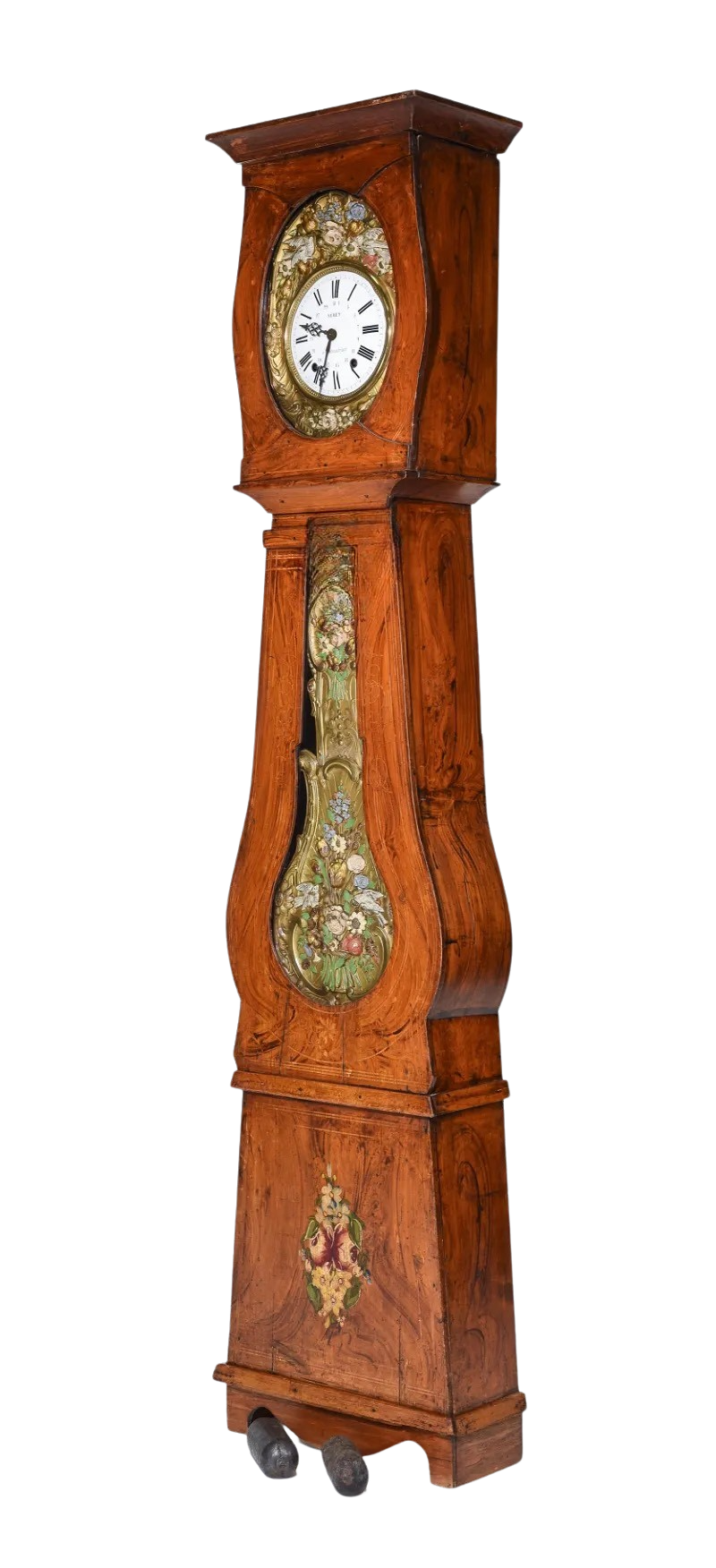 Antique French Tall Case Marriage Clock