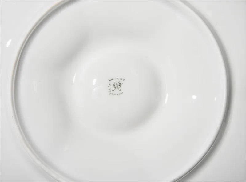 Vintage Set of White Limoges Oyster Platter and Plates