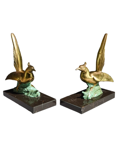 Vintage Art Deco Avian Figural Bookends