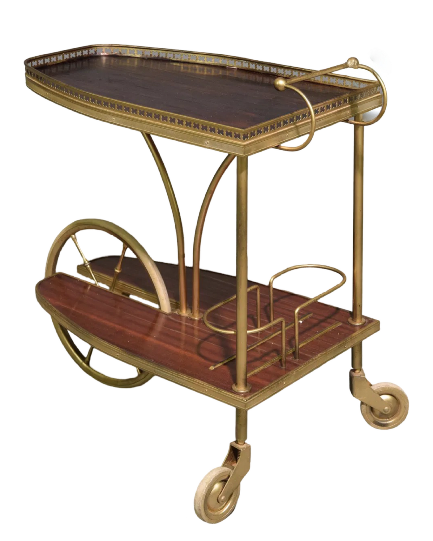 Art Deco French Brass Trolley