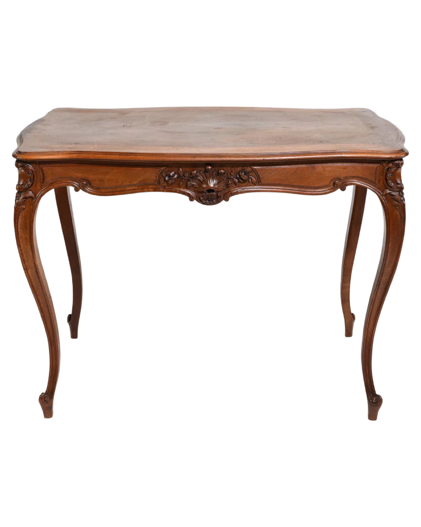 Antique French Louis XV Style Walnut Writing Table