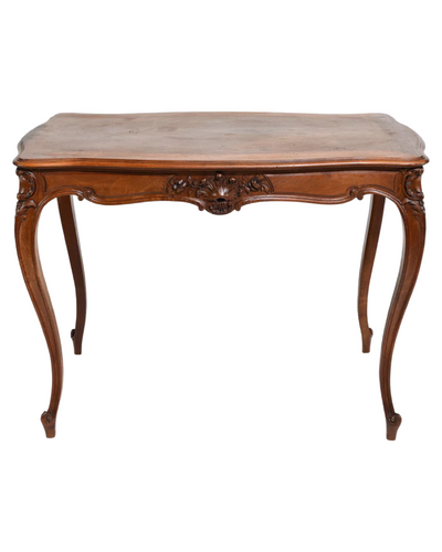 Antique French Louis XV Style Walnut Writing Table