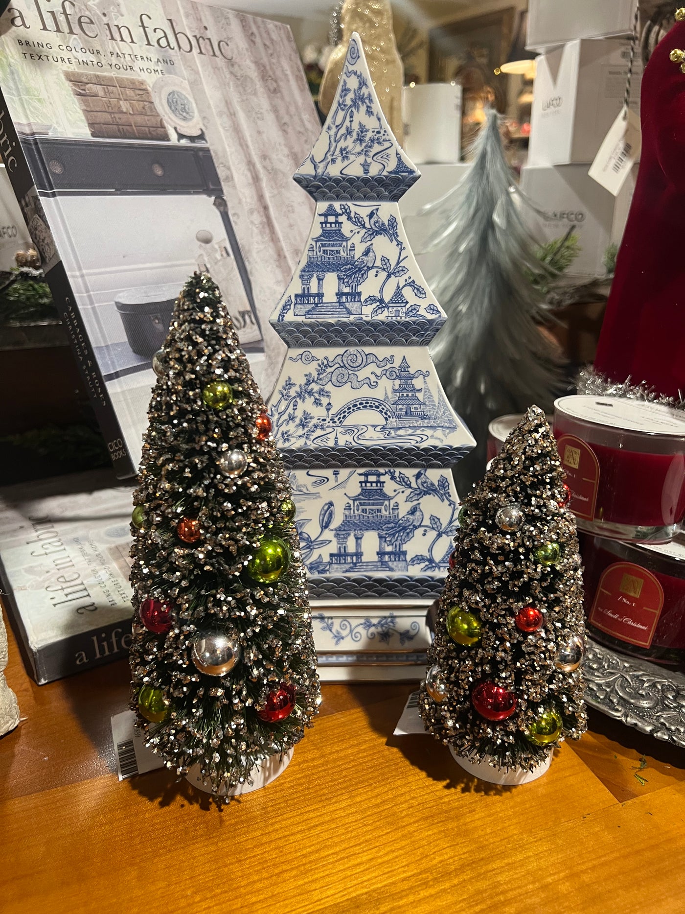 Red and Green Bottle Brush Tree