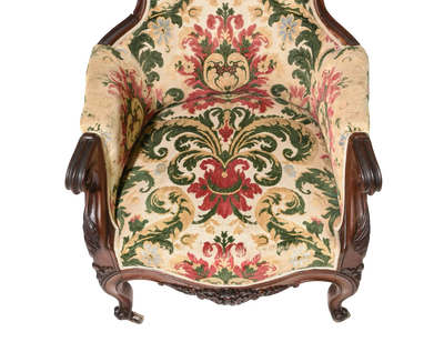 French Napoleon III Style Mahogany Arm Chair