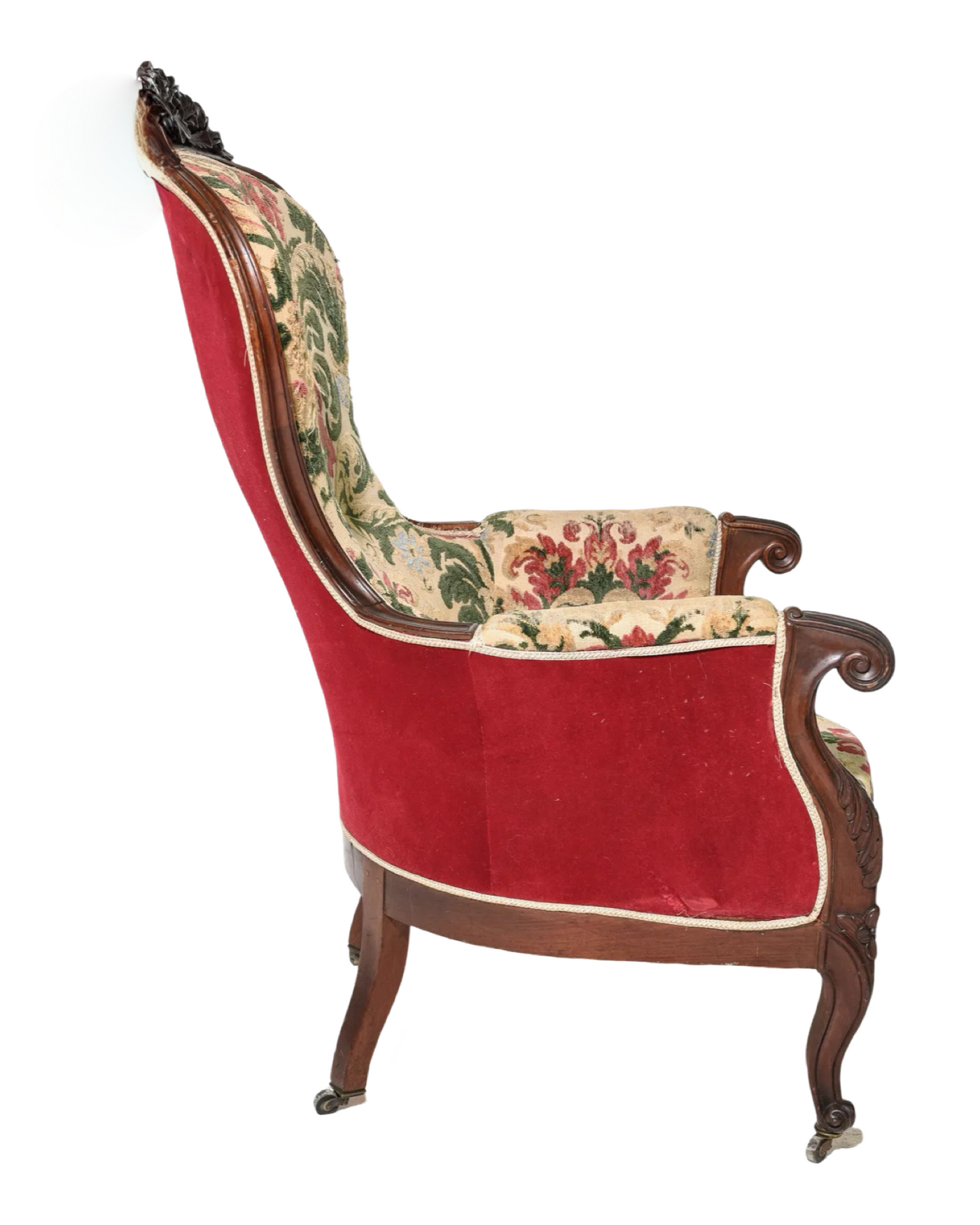 French Napoleon III Style Mahogany Arm Chair