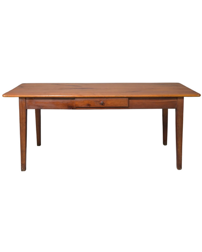 Antique French Louis Philippe Farm Table with Tapered Legs