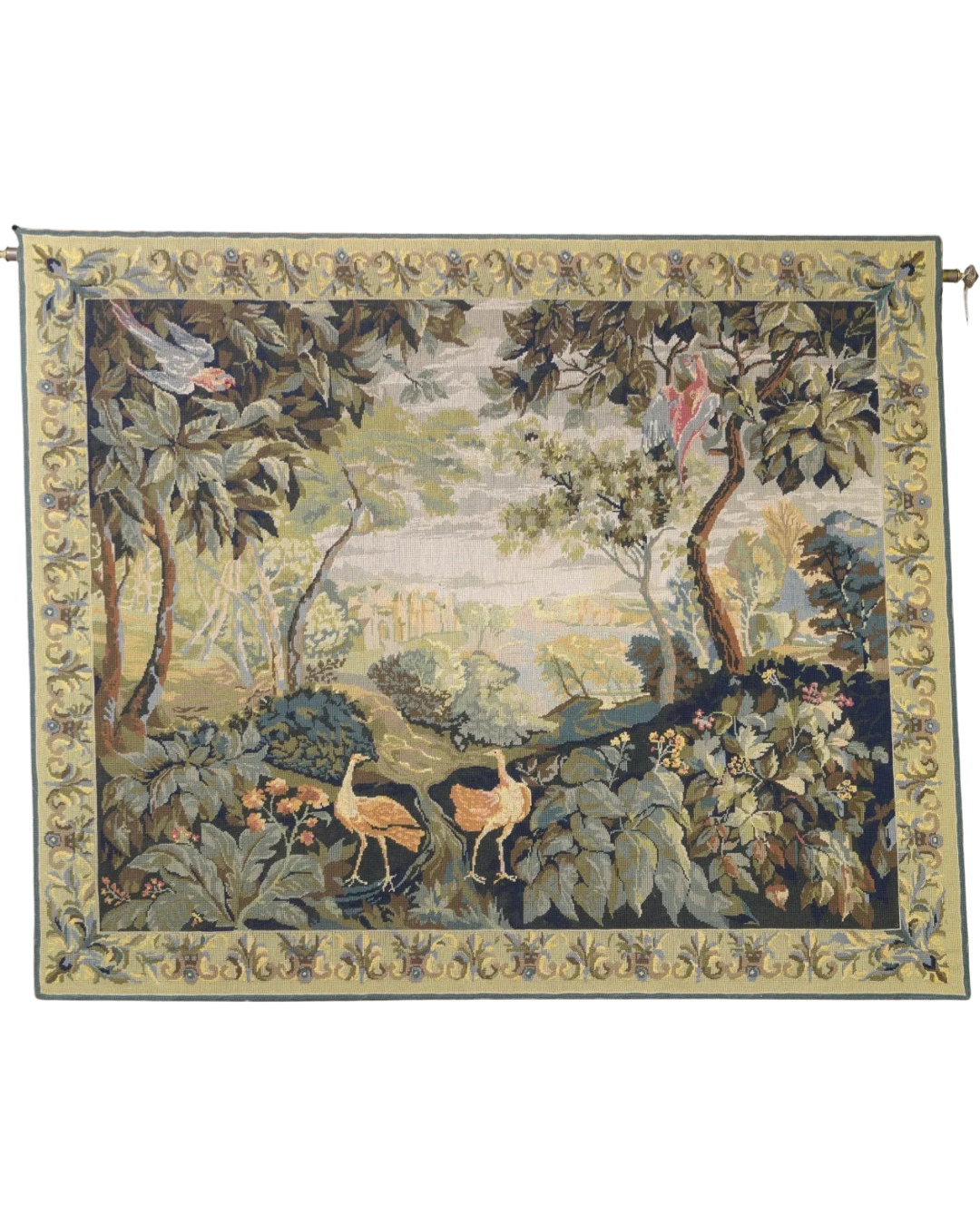 Antique French Needlepoint Tapestry with Birds – The French Cottage