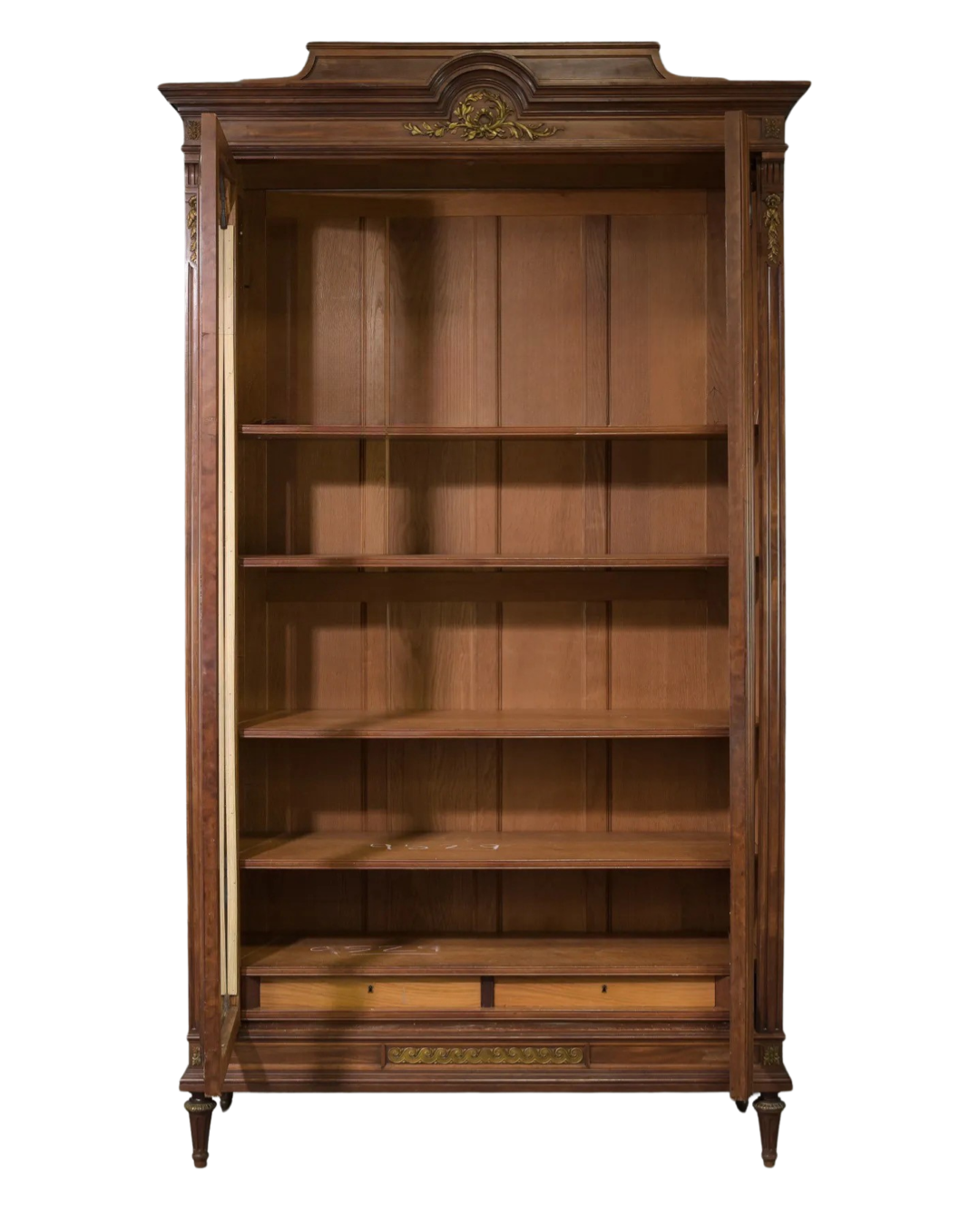 19th Century French Louis XVI Neoclassical Mahogany Bookcase