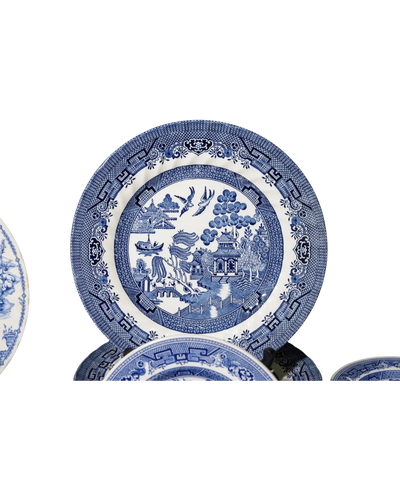 Antique Blue and White Plate