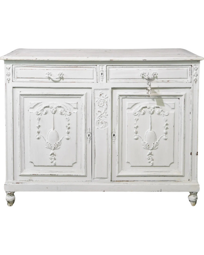Antique French Painted Oak Buffet / Sideboard