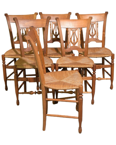 Provincial Rush Seat Dining Chairs