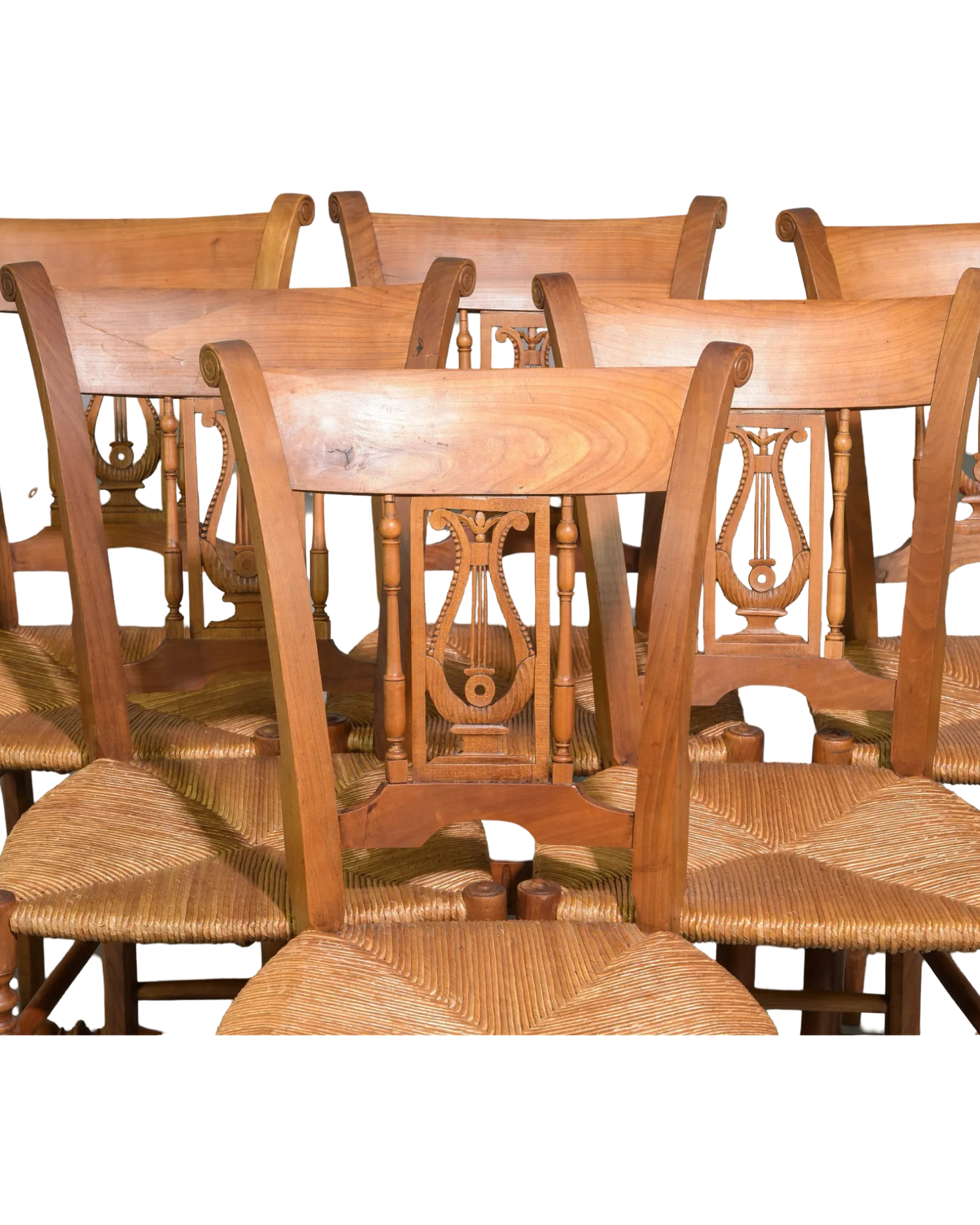 Provincial Rush Seat Dining Chairs