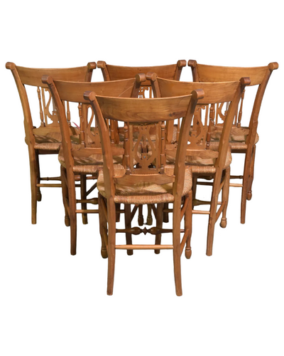 Provincial Rush Seat Dining Chairs