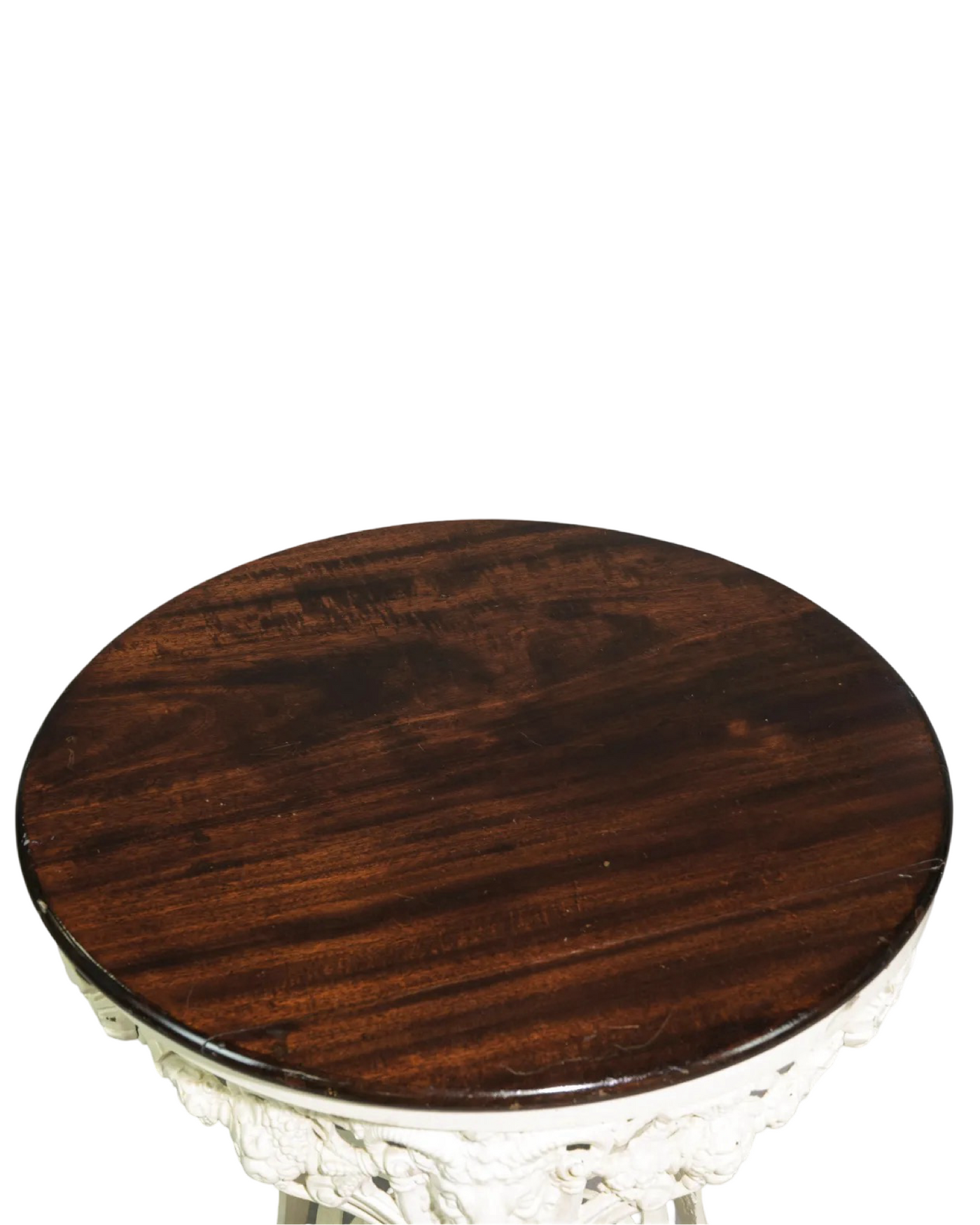 Antique Round English Pub Table with Rams Heads