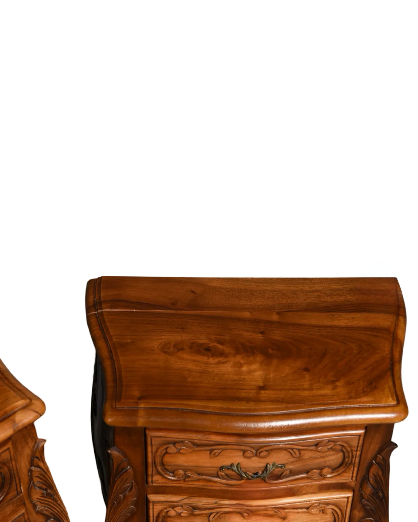 Antique French Walnut Hand-Carved Chest/ Nightstand