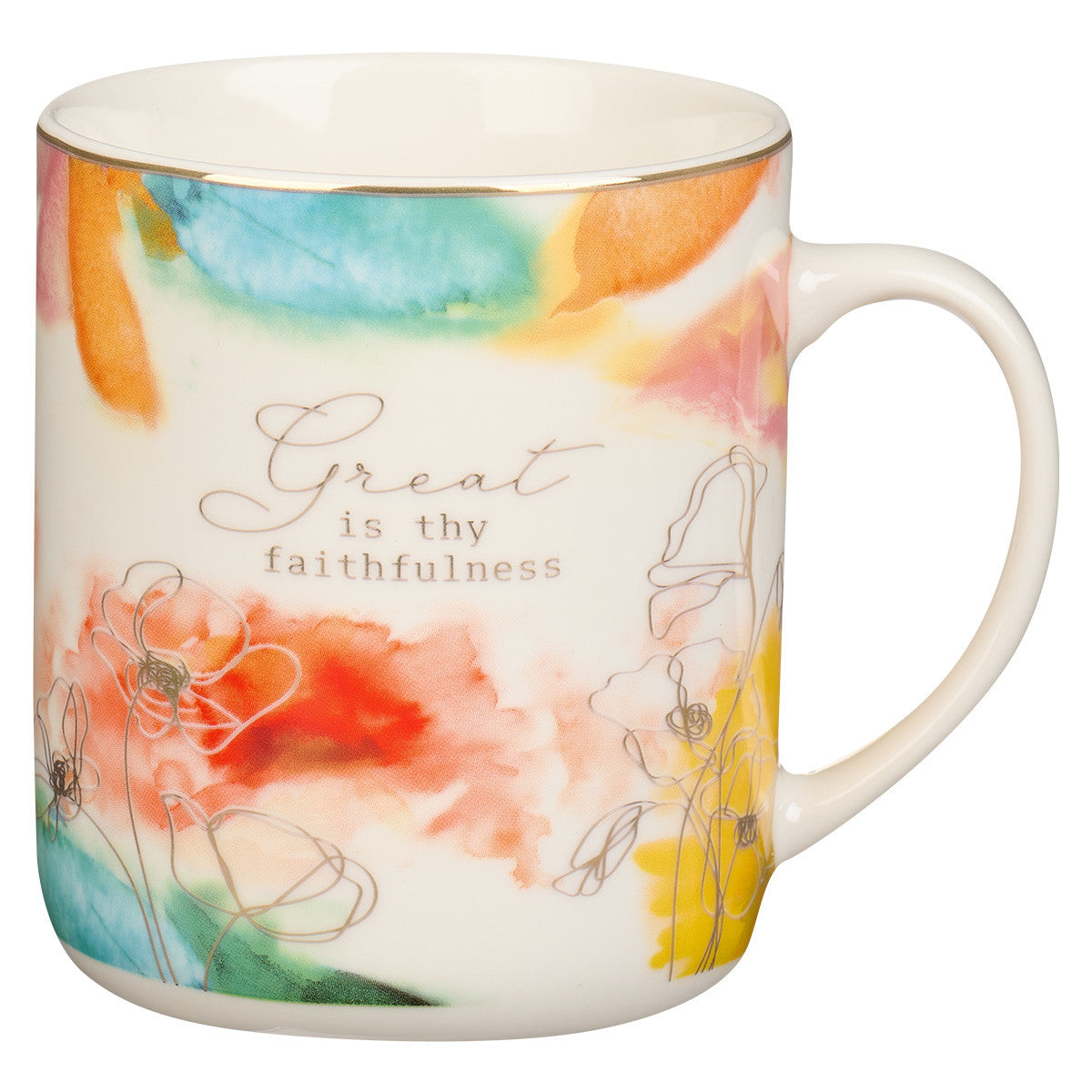 Faithfulness Pastel Meadow Ceramic Coffee Mug