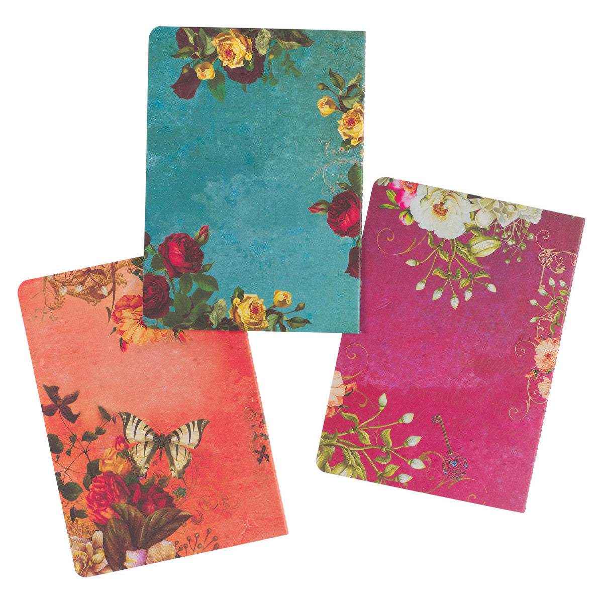 Hope Grace and Be Still Secret Garden Butterfly Notebook Set