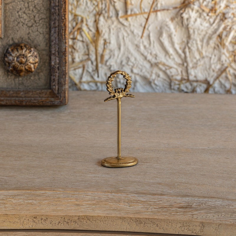 Antique Gold Place Card Holder