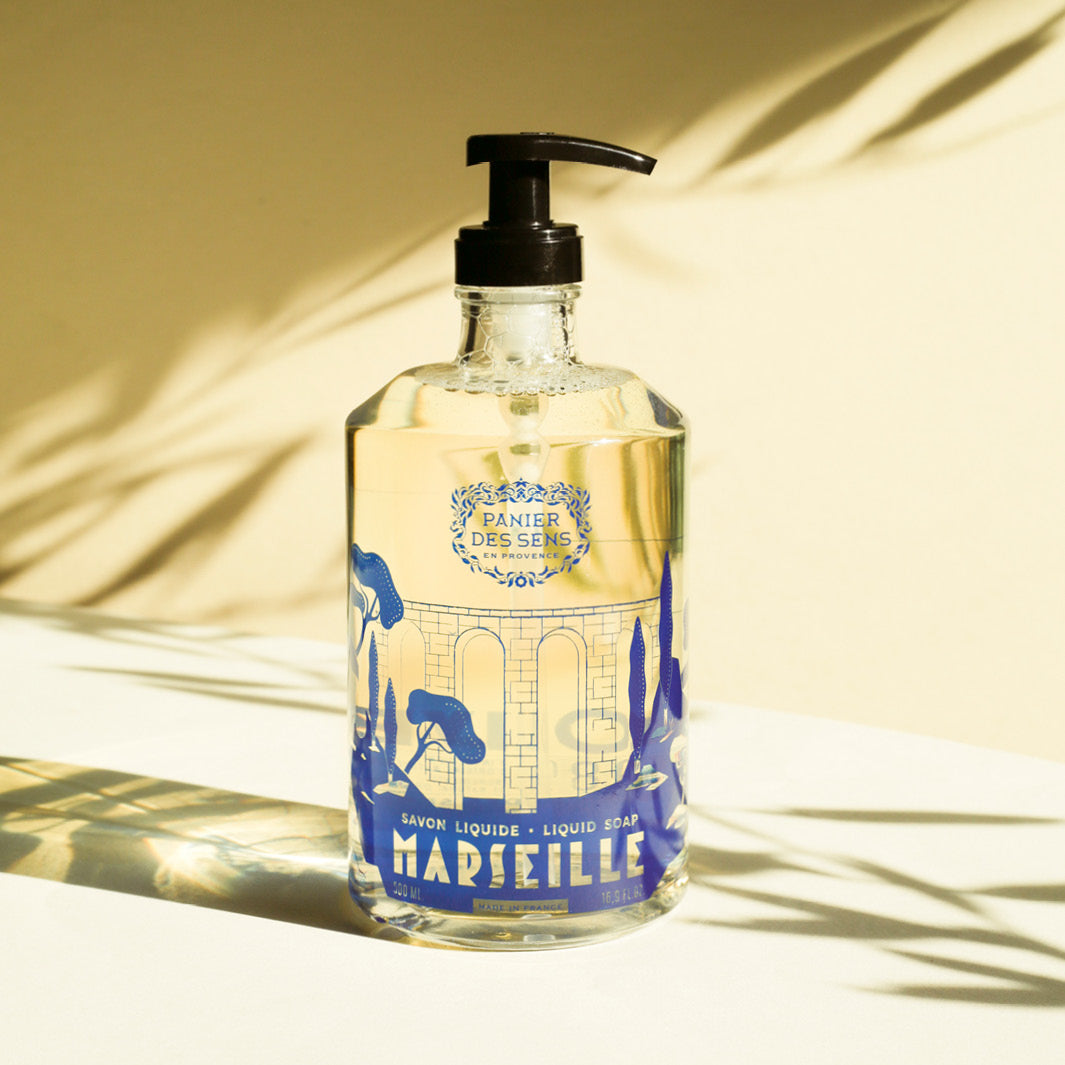 Limited Edition Glass Bottle - Olive Marseille Soap