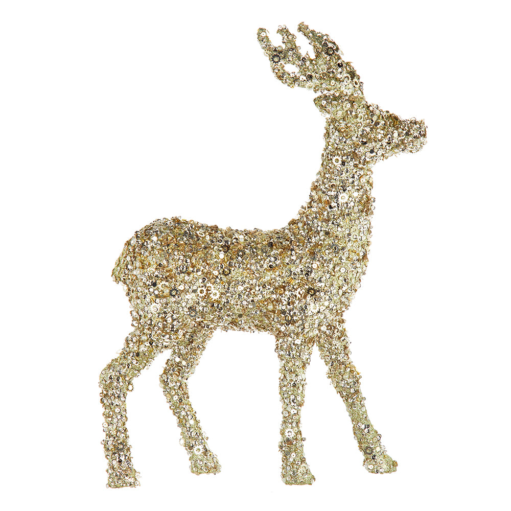 Gold Sequin Standing Deer