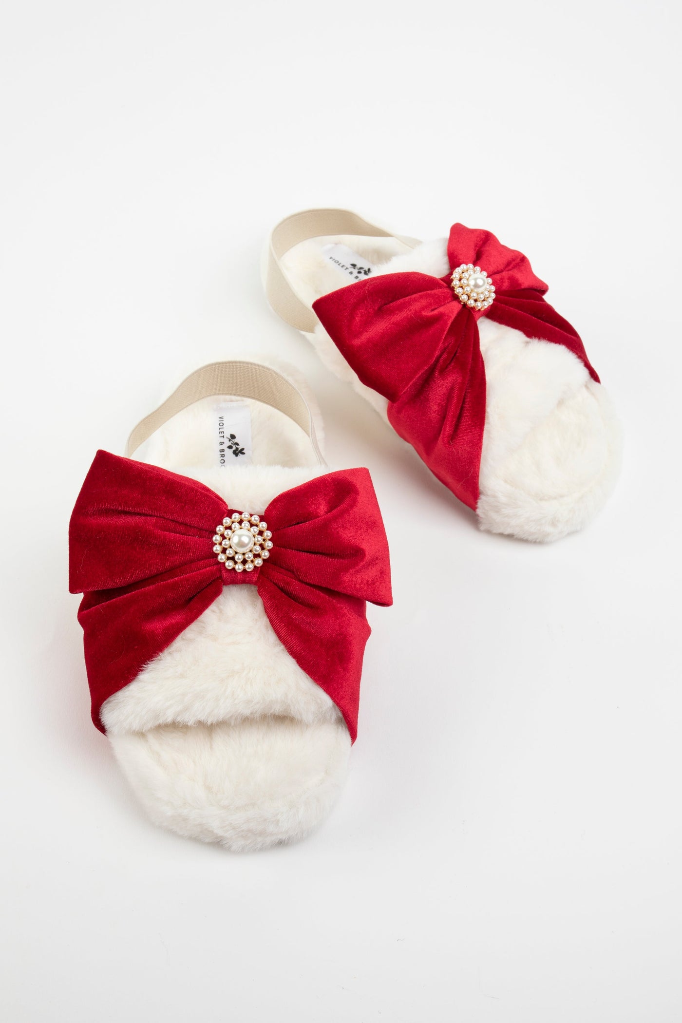 Colette Velvet Bow Slippers