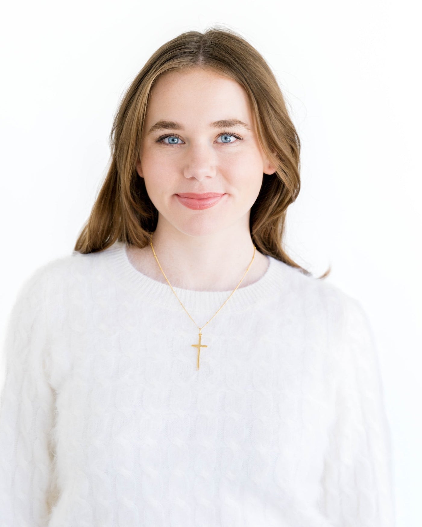 Dainty Elongated Cross Necklace