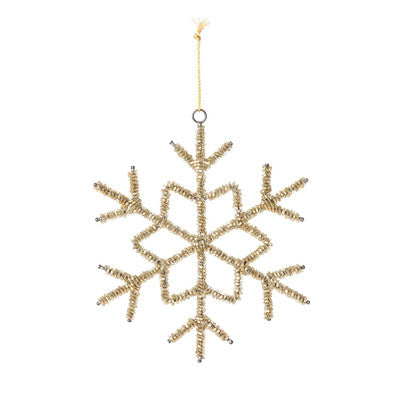 Woodland Snowflake Beaded Ornament