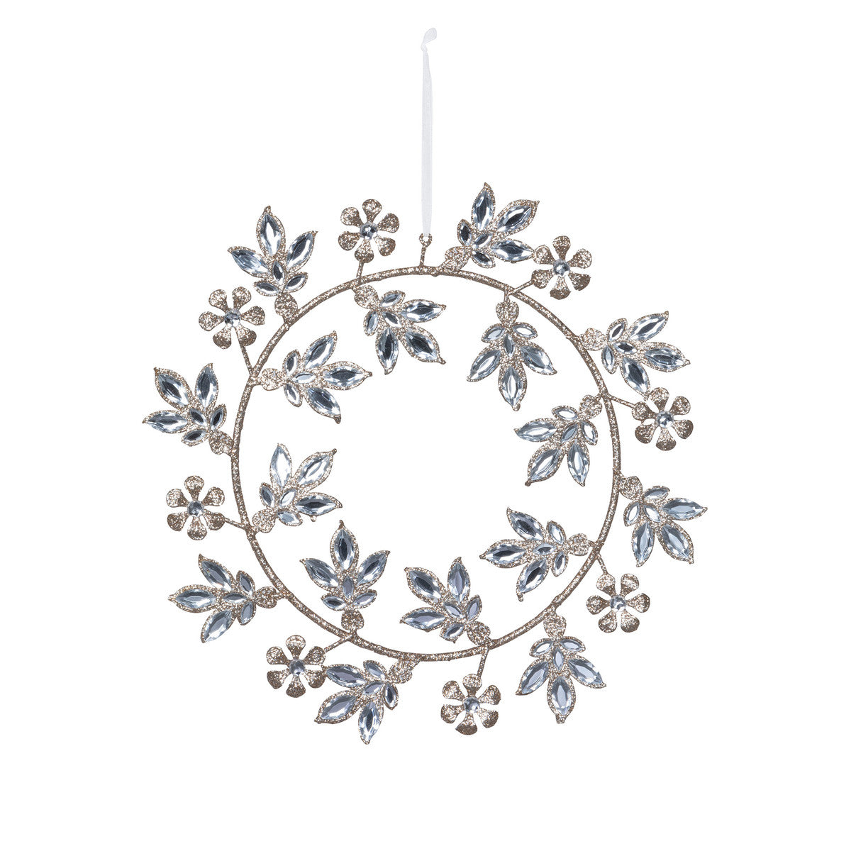 Vining Floral Gem Wreath Ornament